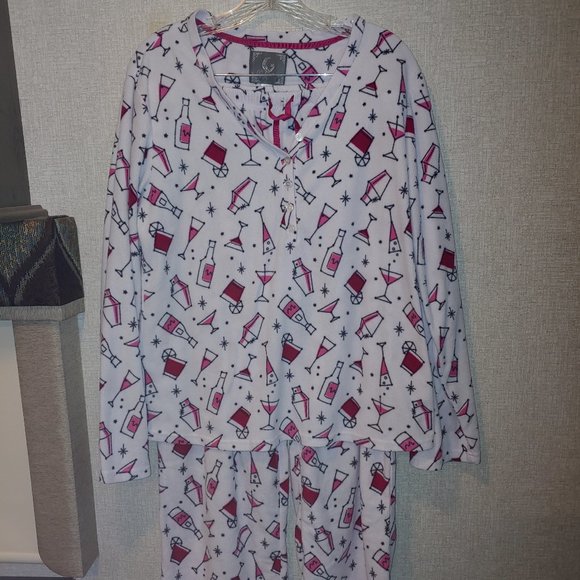 PJ Couture "Cocktail" Matching PJ Top & Bottoms - Picture 2 of 16